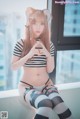 Hanari 하나리, [DJAWA] Catgirl in Stripes Set.01 P44 No.f443e6 Image No. 1